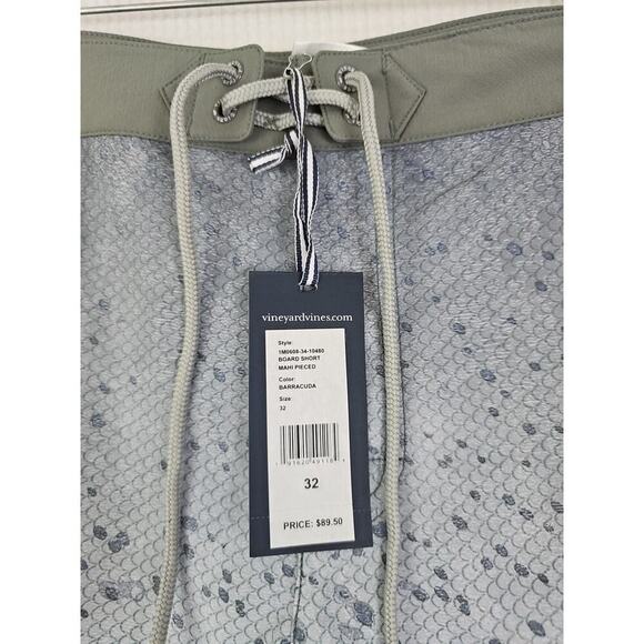 VINEYARD VINES ~Men's Size 32~ Gray Board Unlined Shorts Barracuda NWT $89.50 - Picture 12 of 14